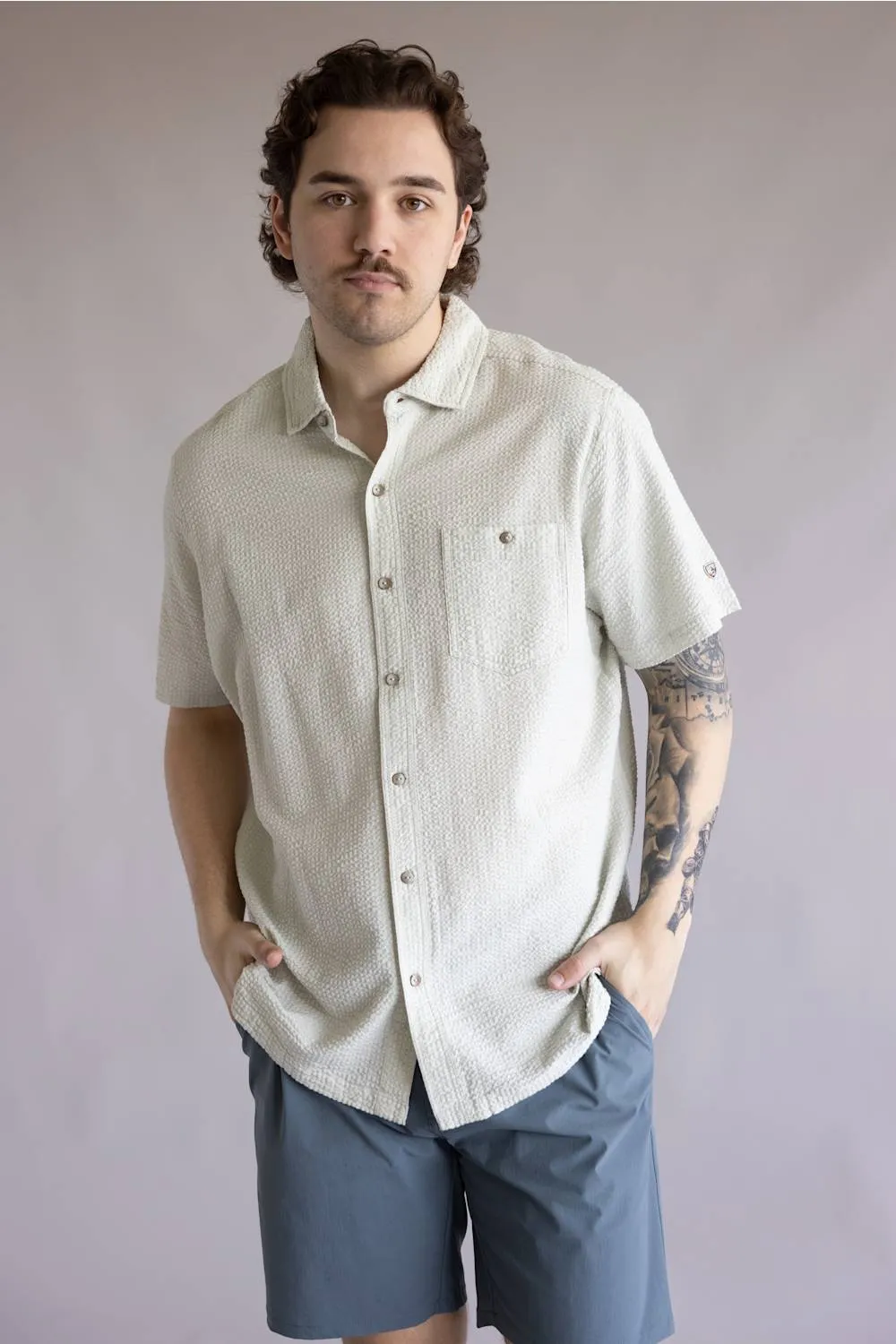Kuhl Kastaway Button Up Shirt for Men in Feather Grey | 7542-FEATHER GREY sold by Glik’s