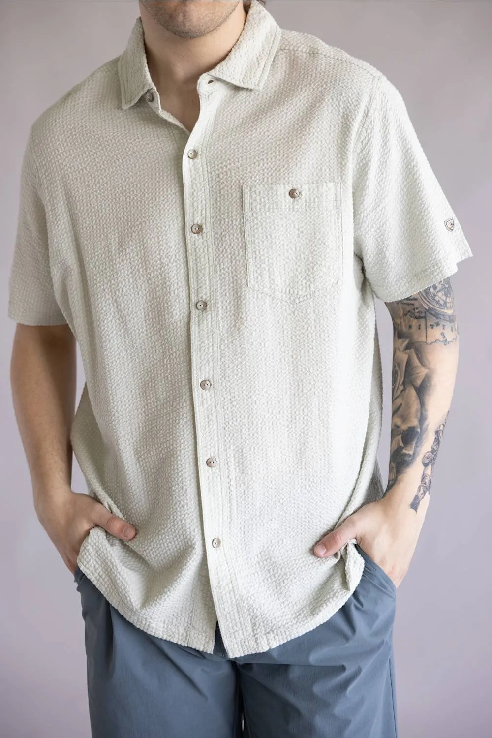 Kuhl Kastaway Button Up Shirt for Men in Feather Grey | 7542-FEATHER GREY sold by Glik’s product image thumbnail 2