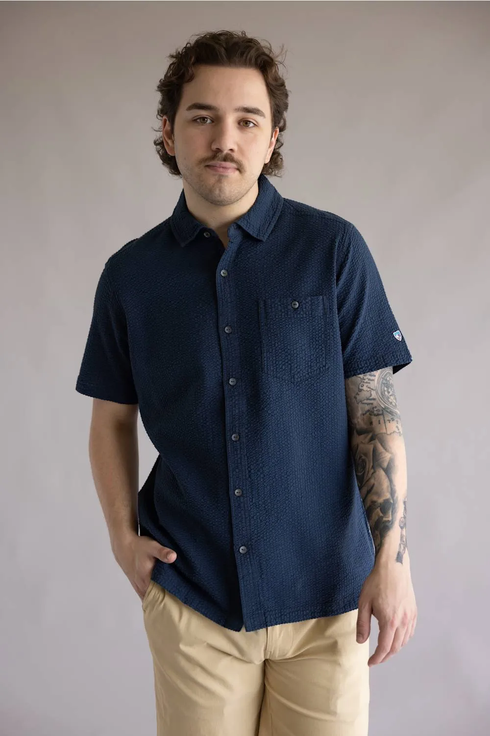 Kuhl Kastaway Button Up Shirt for Men in Pirate Blue | 7542-PIRATE BLUE sold by Glik’s