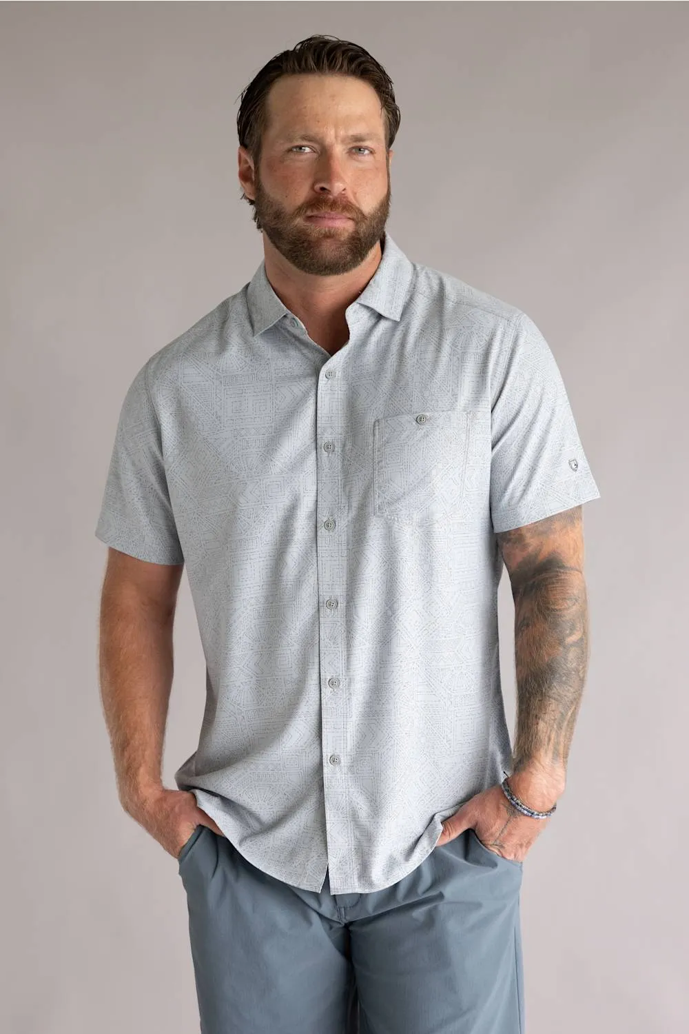Kuhl Persuadr Button Up Shirt for Men in Ash | 7428-ASH sold by Glik’s