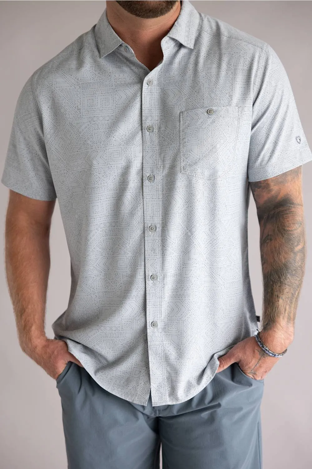 Kuhl Persuadr Button Up Shirt for Men in Ash | 7428-ASH sold by Glik’s product image thumbnail 2