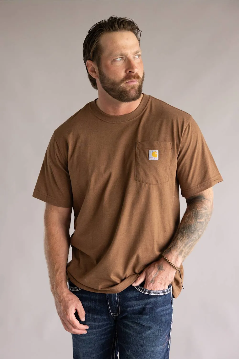 Carhartt Irvine Relaxed Outdoor T-Shirt for Men in Brown | 107447-RC8-DUCK sold by Glik’s product image thumbnail 2