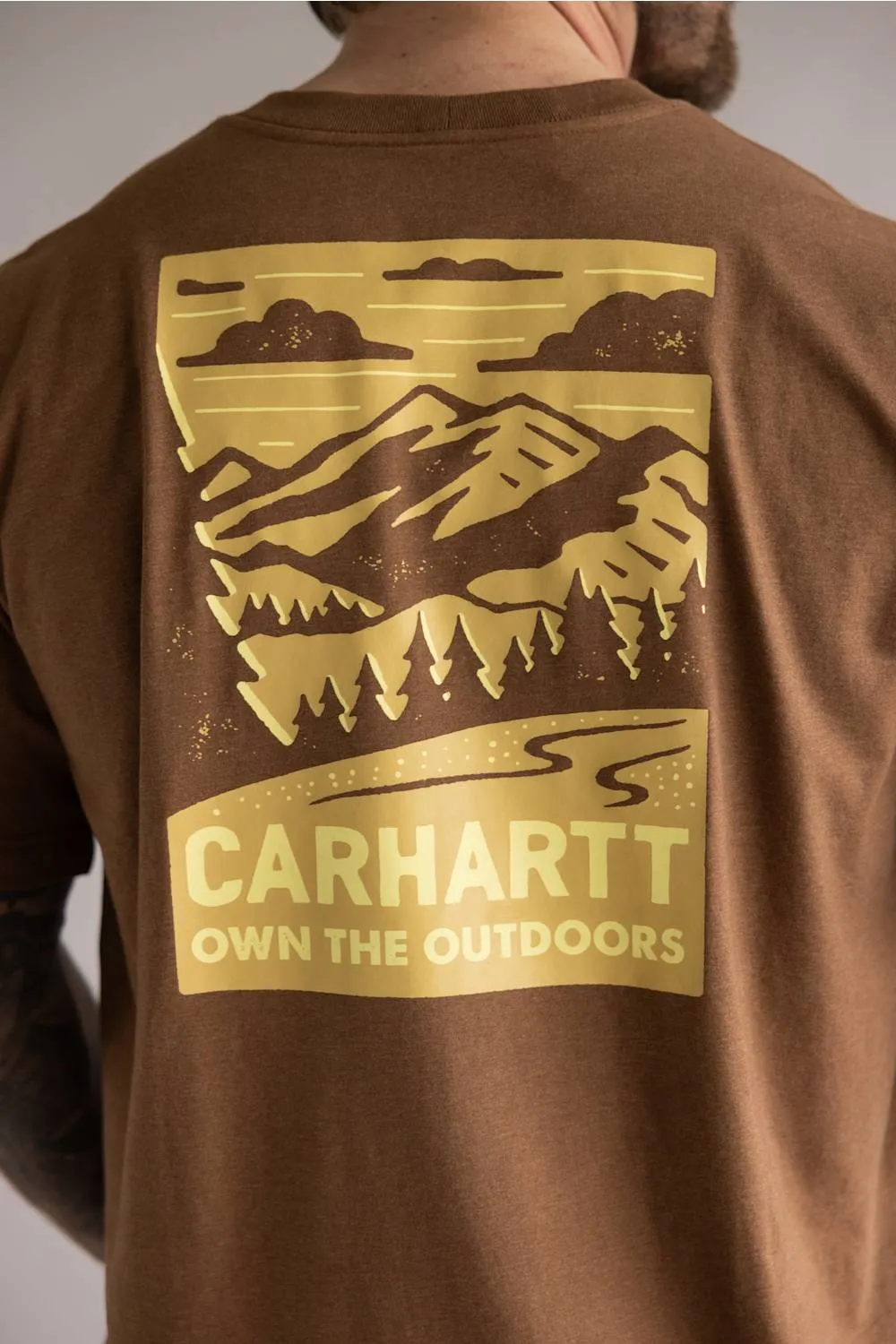 Carhartt Irvine Relaxed Outdoor T-Shirt for Men in Brown | 107447-RC8-DUCK sold by Glik’s