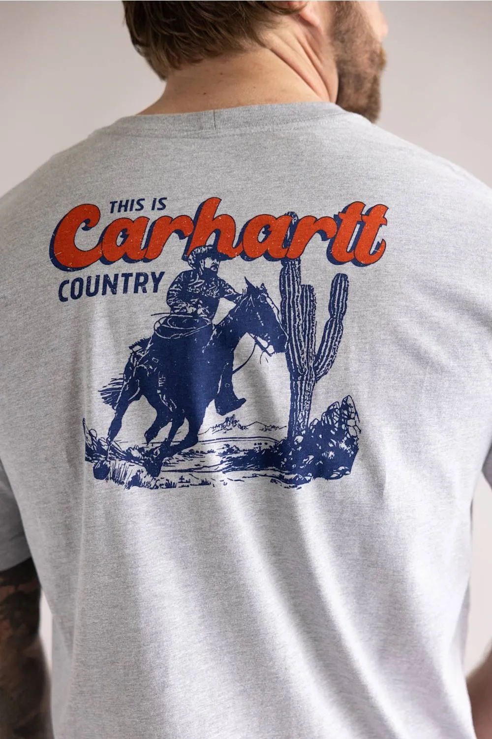 Carhartt Relaxed Horse T-Shirt for Men in Gray | 107292-034-GRAY sold by Glik’s