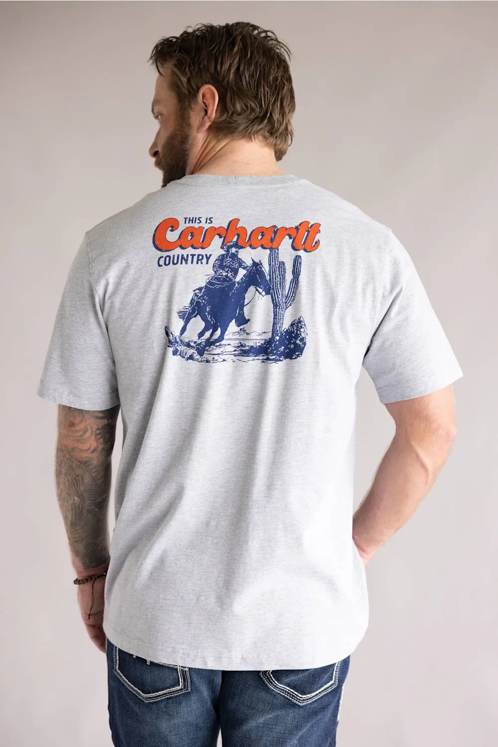 Carhartt Relaxed Horse T-Shirt for Men in Gray | 107292-034-GRAY sold by Glik’s product image thumbnail 3