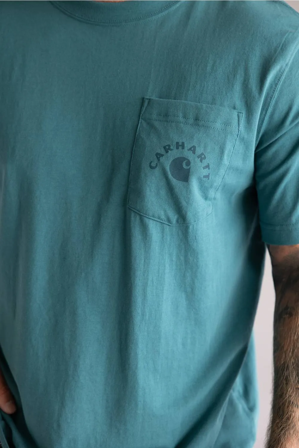 Carhartt Irvine Relaxed Work T-Shirt for Men in Teal | 107317-G03-TEAL sold by Glik’s product image thumbnail 4