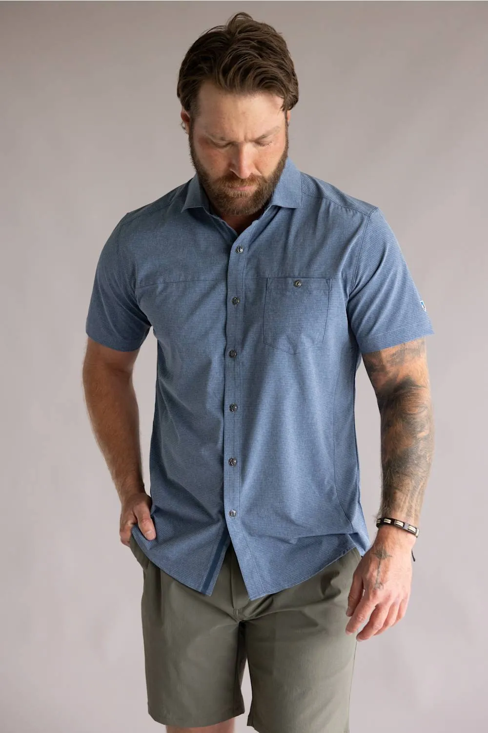 Kuhl Optimizr Button Up Shirt for Men in Endless Sea | 7316-ENDS-ENDLESSSEA sold by Glik’s product image thumbnail 4
