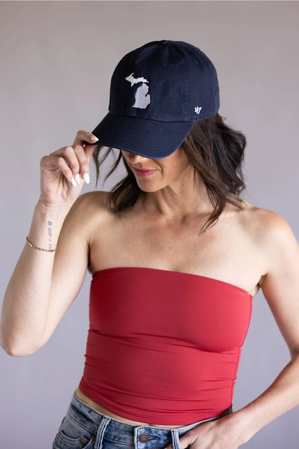 47 Michigan Icon Clean Up Hat in Navy | XST-RGW26GWSNL-NY sold by Glik’s product image thumbnail 5