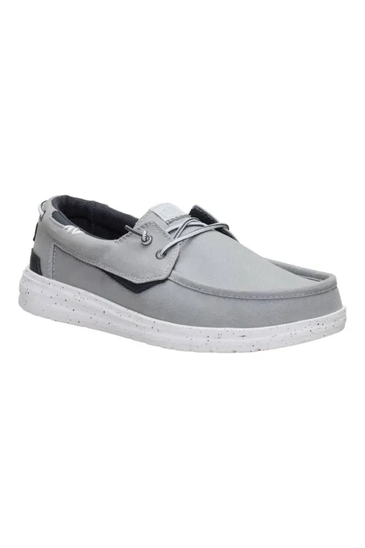 HEYDUDE Men’s Welsch Grip Classic Mesh Shoes in Monument Grey | 45152-1VU made by Hey Dude