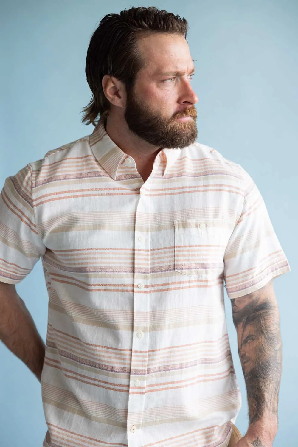 Weatherproof Vintage Striped Country Twill Button Up Shirt for Men sold by Glik’s product image thumbnail 2