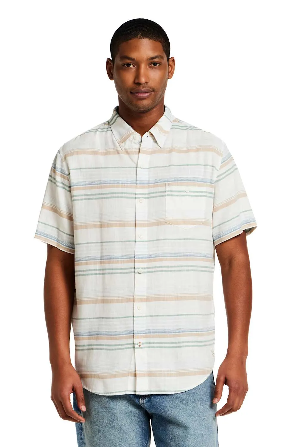 Weatherproof Vintage Striped Country Twill Button Up Shirt for Men sold by Glik’s