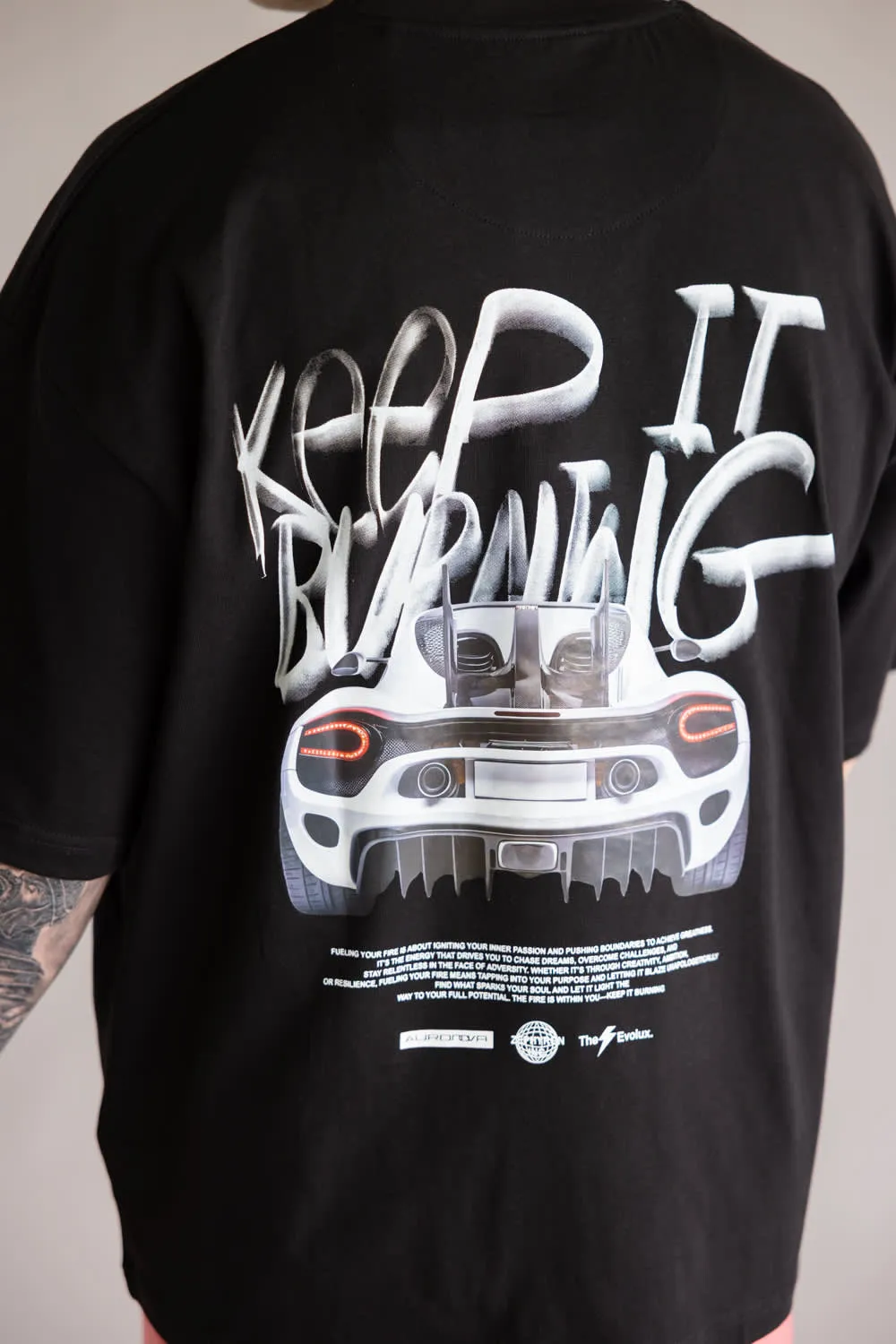 Car Graphic T-Shirt for Men in Black | CKTS-D380 BLACK sold by Glik’s product image thumbnail 2