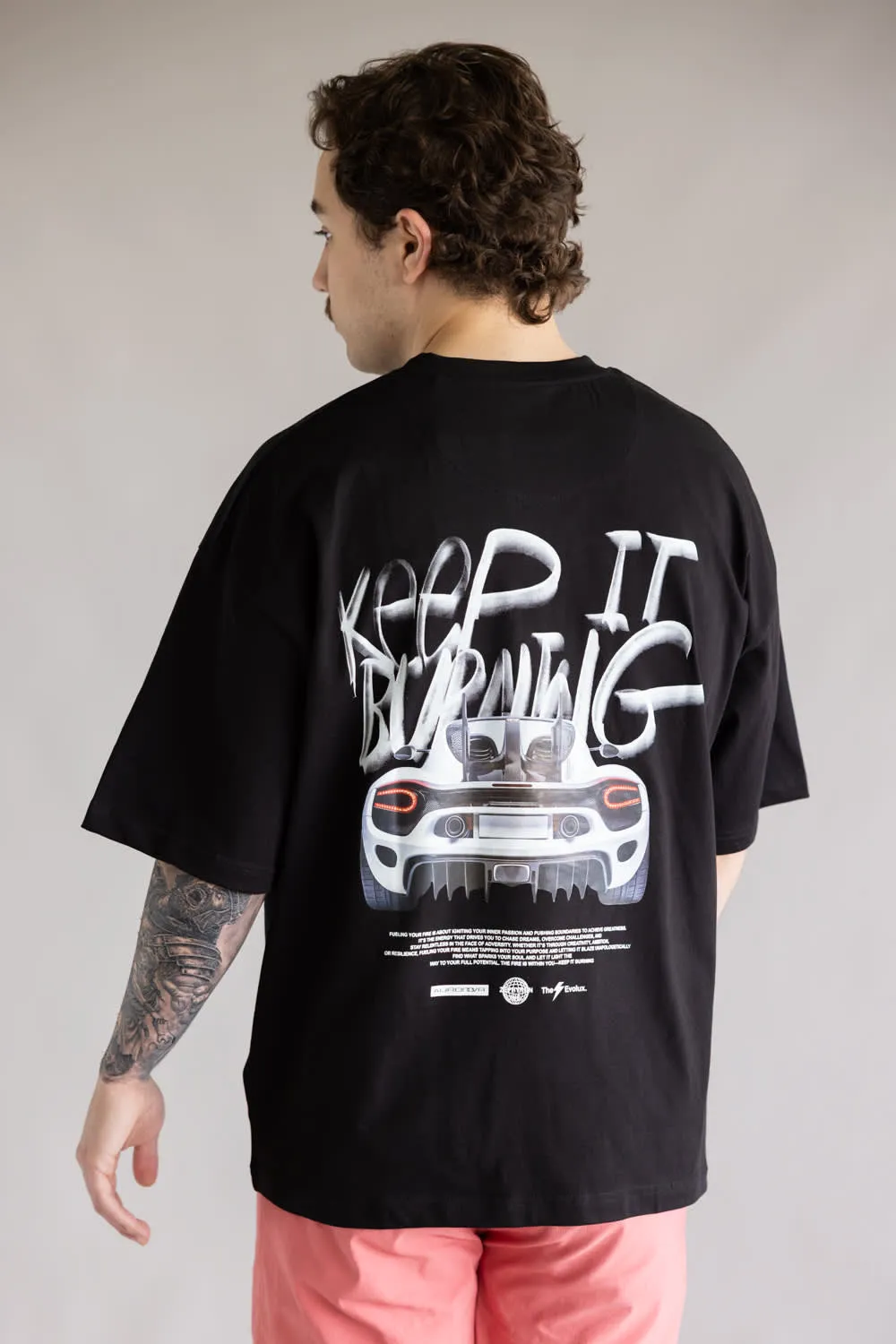 Car Graphic T-Shirt for Men in Black | CKTS-D380 BLACK sold by Glik’s product image thumbnail 5