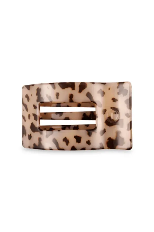 Teleties Medium Flat Rectangle Hair Clip in Blonde Tortoise | TT-FCM03-023 made by TELETIES
