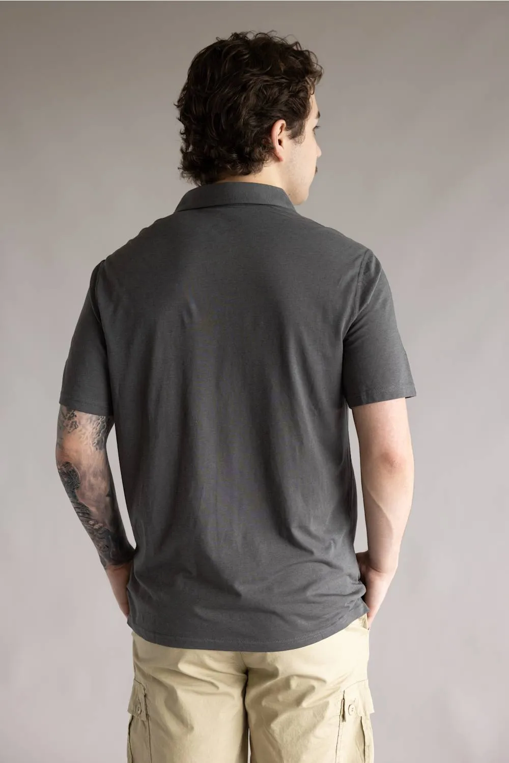 Kuhl De Facto Polo Shirt for Men in Carbon | 7549-CARBON sold by Glik’s product image thumbnail 2