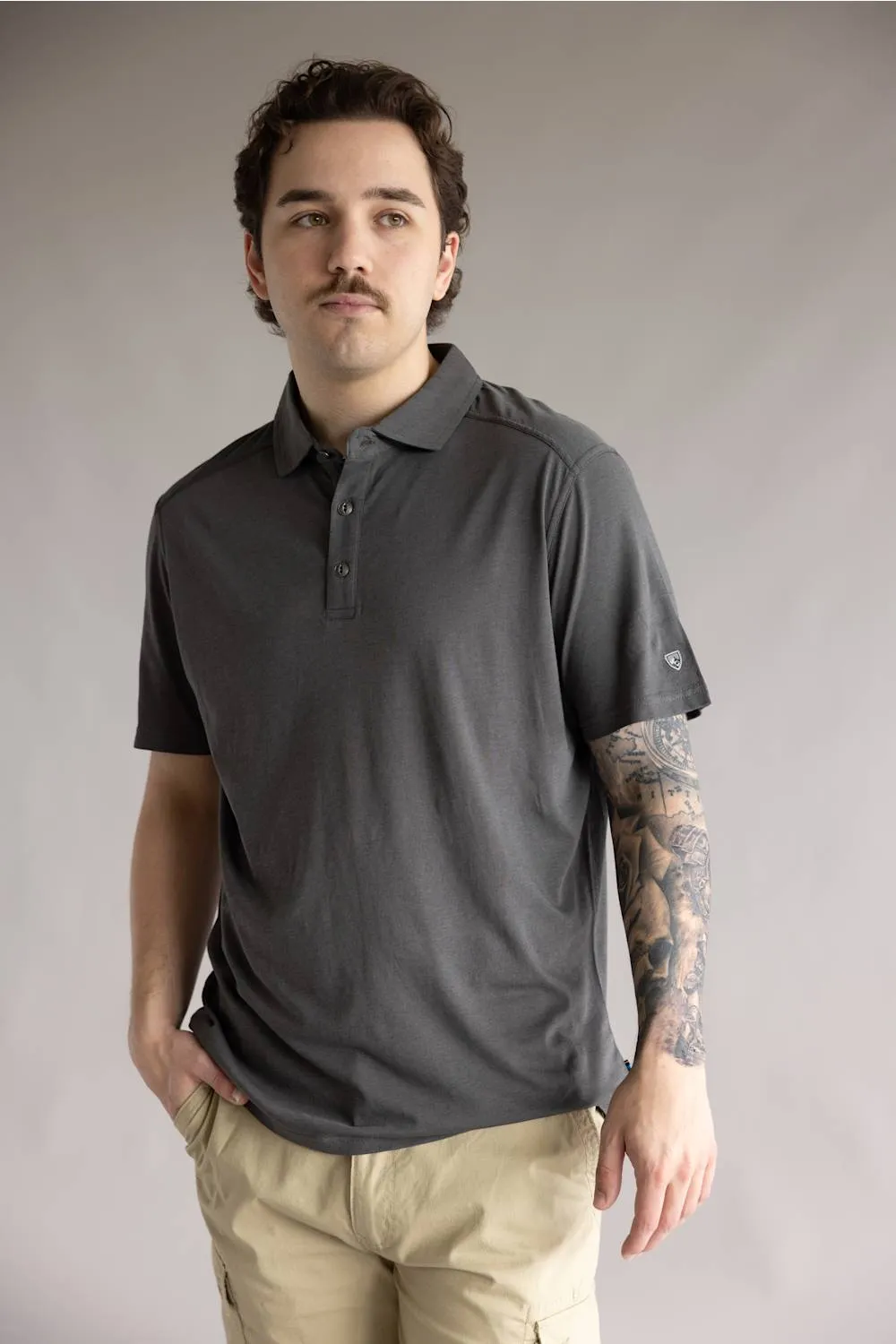 Kuhl De Facto Polo Shirt for Men in Carbon | 7549-CARBON sold by Glik’s product image thumbnail 3
