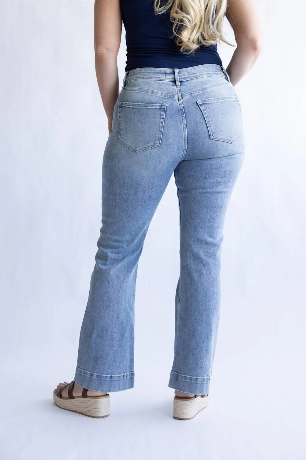 Mica High Rise Bootcut Trouser Jeans for Women | MDP-B3663A sold by Glik’s product image thumbnail 4