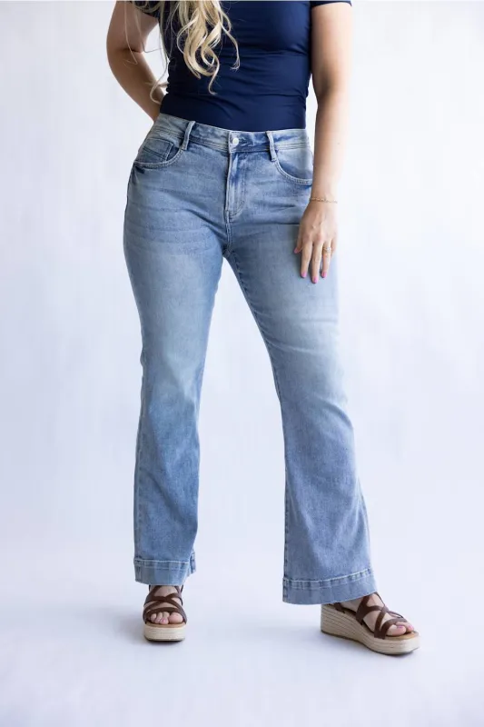 Mica High Rise Bootcut Trouser Jeans for Women | MDP-B3663A made by Mica Denim