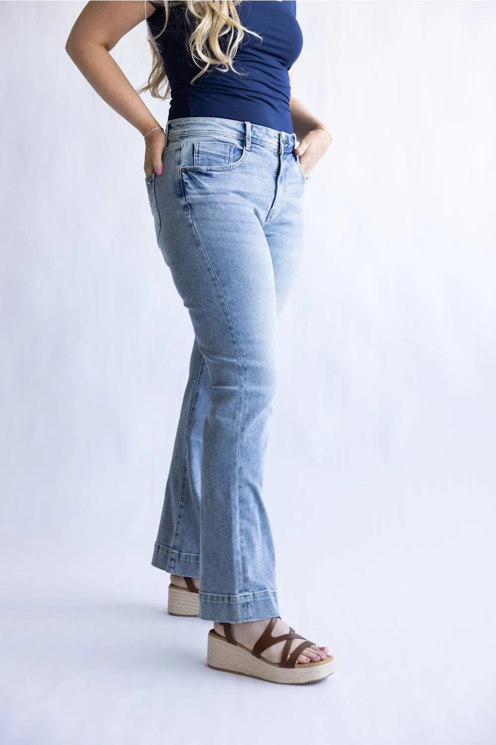 Mica High Rise Bootcut Trouser Jeans for Women | MDP-B3663A sold by Glik’s product image thumbnail 2