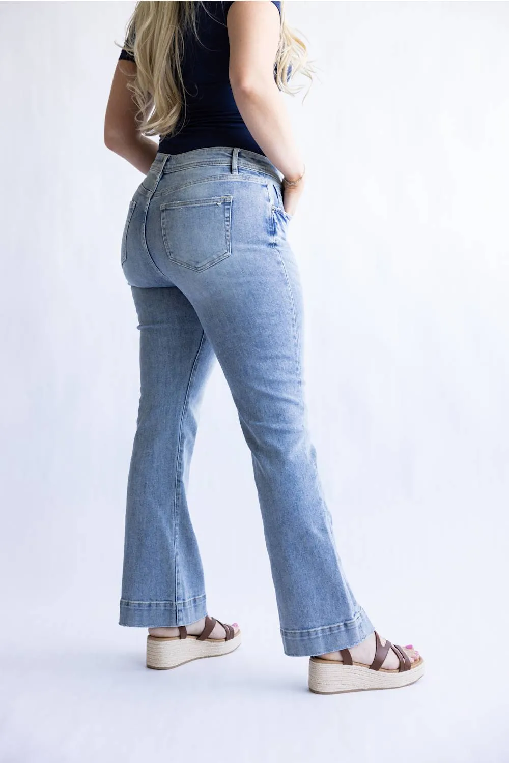 Mica High Rise Bootcut Trouser Jeans for Women | MDP-B3663A sold by Glik’s product image thumbnail 5