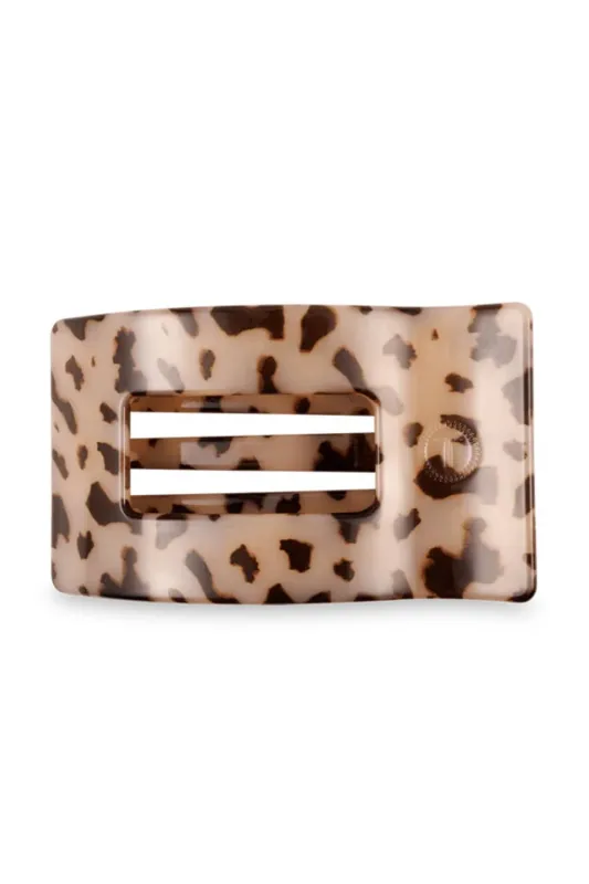 Teleties Large Flat Rectangle Clip in Blonde Tortoise  | TT-FCL03-023 made by TELETIES