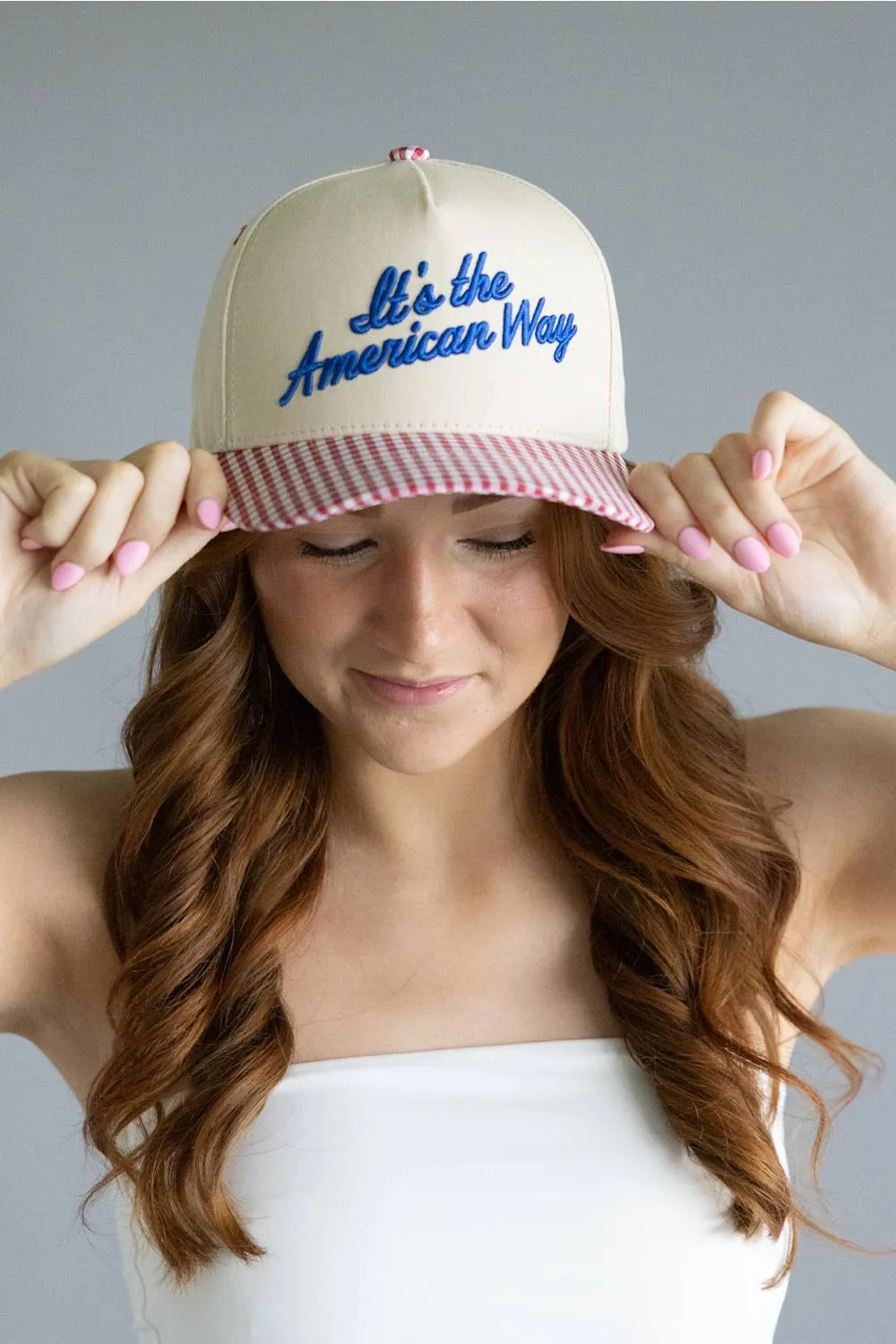 American Way Trucker Hat for Women | TCM0220-RED sold by Glik’s product image thumbnail 5