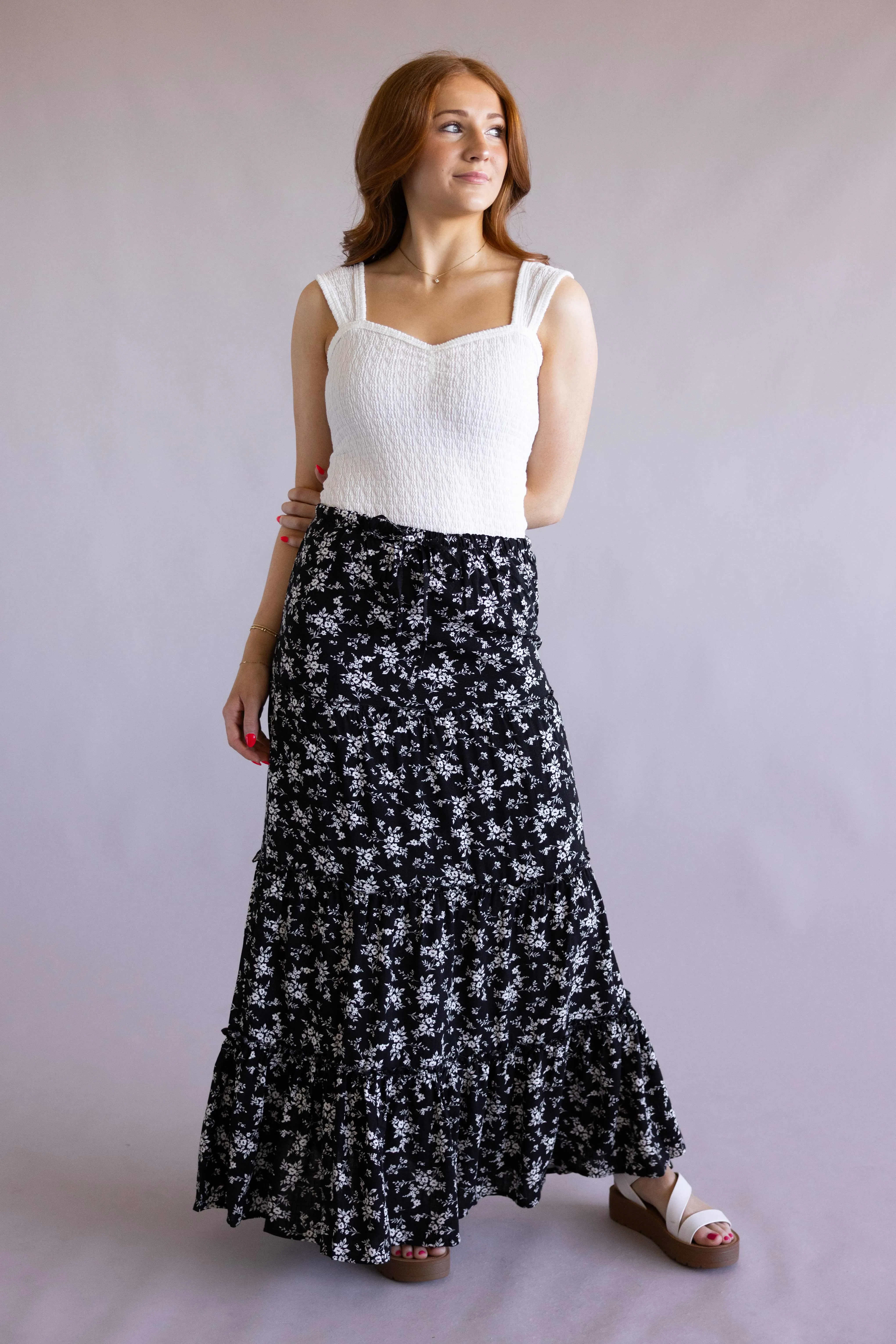 Ruched Tank Top for Women in White | MTL736-RSQ-OFFWHITE sold by Glik’s product image thumbnail 2