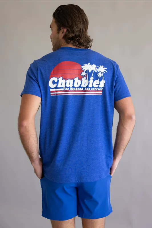 Chubbies Ol’ College Try T-Shirt for Men in Bright Blue | 502261-25 BLUE made by Chubbies