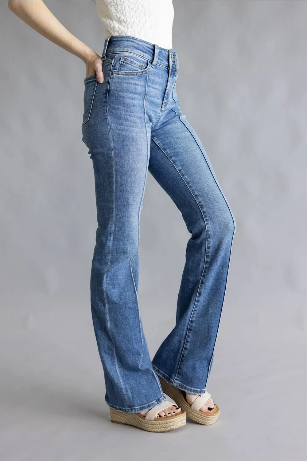 Vervet High Rise Center Seam Bootcut Jeans for Women | T7460 sold by Glik’s product image thumbnail 3