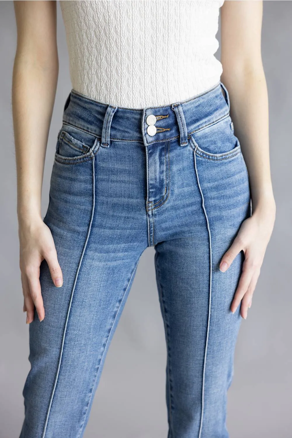Vervet High Rise Center Seam Bootcut Jeans for Women | T7460 sold by Glik’s product image thumbnail 2