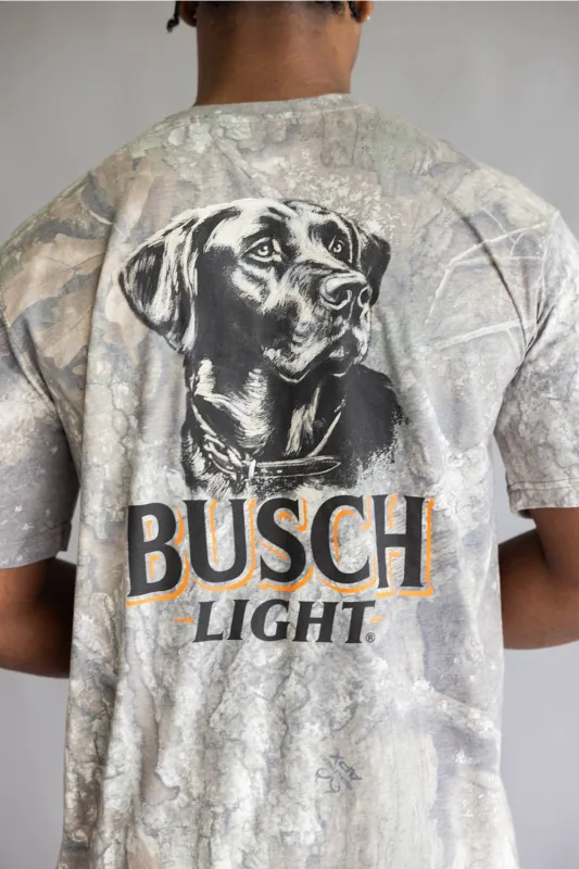 JEDCo Busch Lab T-Shirt for Men in Washed Camo | 7225-WASHCAMO made by Glik’s