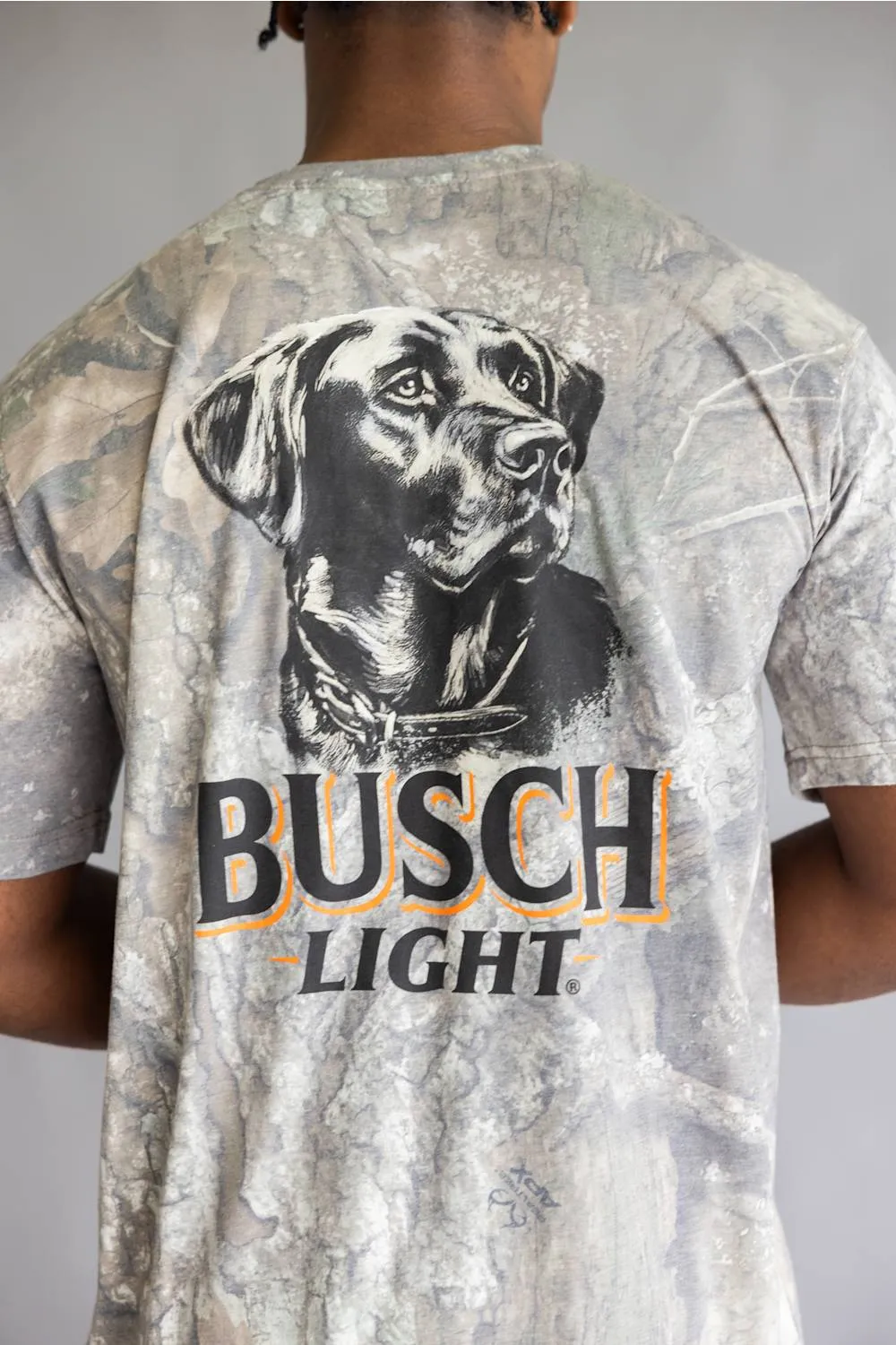 JEDCo Busch Lab T-Shirt for Men in Washed Camo | 7225-WASHCAMO sold by Glik’s