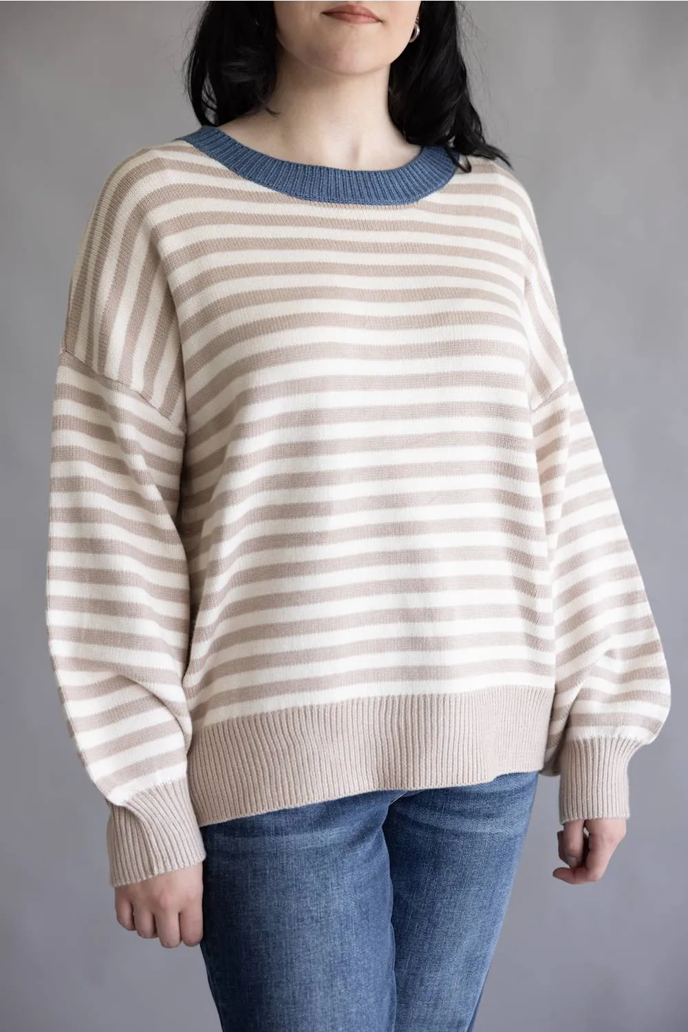 Miracle Pencil Striped Sweater for Women in Neutral | F2295-NEUTRAL sold by Glik’s product image thumbnail 2