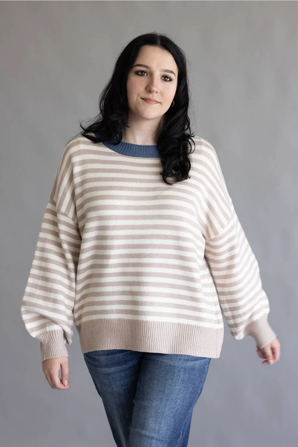 Miracle Pencil Striped Sweater for Women in Neutral | F2295-NEUTRAL sold by Glik’s product image thumbnail 4