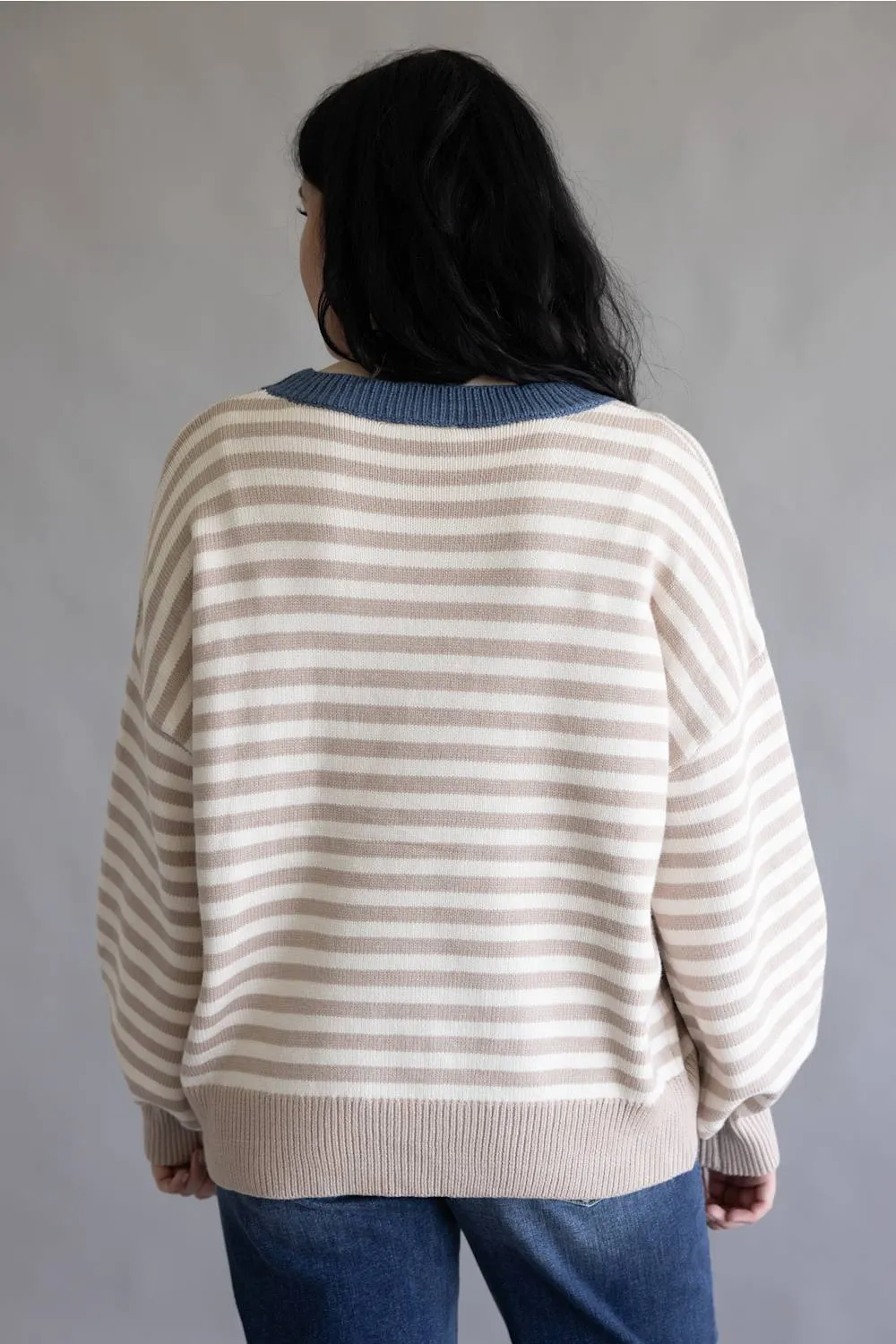 Miracle Pencil Striped Sweater for Women in Neutral | F2295-NEUTRAL sold by Glik’s product image thumbnail 3
