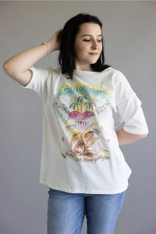 Billabong Pour Your Heart T-Shirt for Women in Salt Crystal | BL000872W-SCS1 made by Billabong