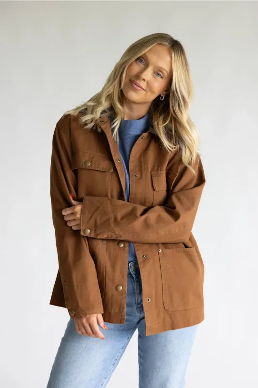Thread & Supply Martingale Jacket for Women in Nutmeg | J4621HCTTS-NUTMEG made by Thread & Supply