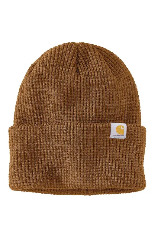 Carhartt Waffle Cuffed Beanie in Brown | 107187-BRN-BROWN made by Carhartt
