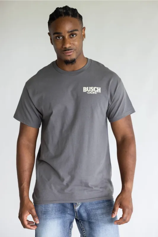 Busch Light Cactus T-Shirt for Men in Charcoal | 16796_1702-GRAY made by Glik’s