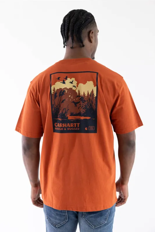 Carhartt Irvine Relaxed Ducks T-Shirt for Men in Homestead Red made by Carhartt