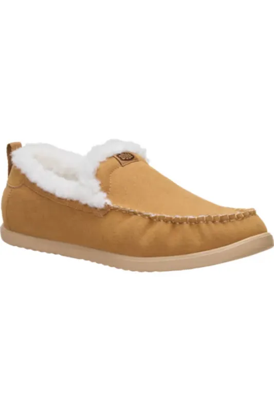 HEYDUDE Men’s Harbor Lo Slippers in Tobacco Brown/Sesame made by Hey Dude