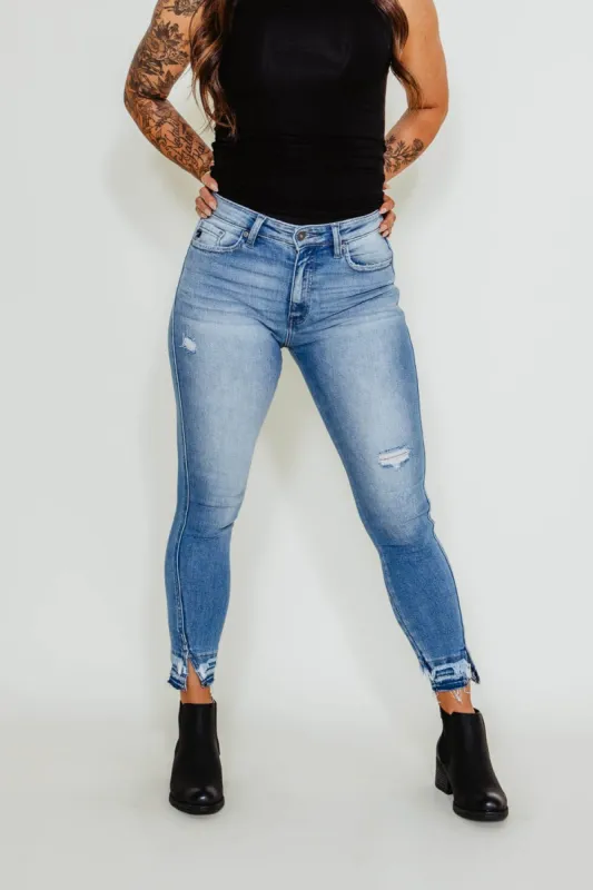 KanCan High Rise Frayed Hem Skinny Jeans for Women | KC9257M sold by Glik’s