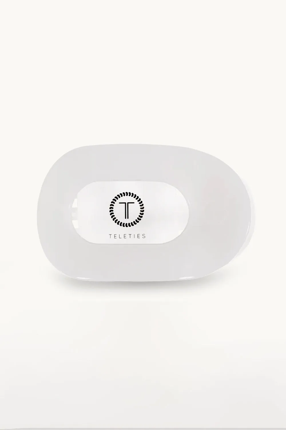 Teleties Large Flat Round Clip in White | TT-FCL01-004 sold by Glik’s product image thumbnail 2