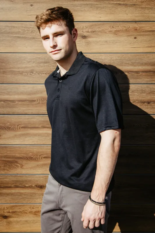 Ariat Tek Polo Shirt for Men in Black | 10009062-BLACK made by Ariat