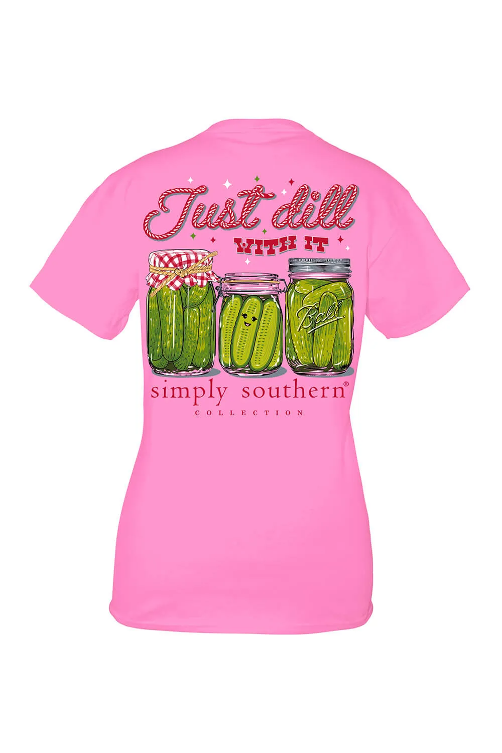 Simply Southern Youth Just Dill With It T-Shirt for Women in Pink | YTH-SS-DILL-FNCYCNDY sold by Glik’s product image thumbnail 3