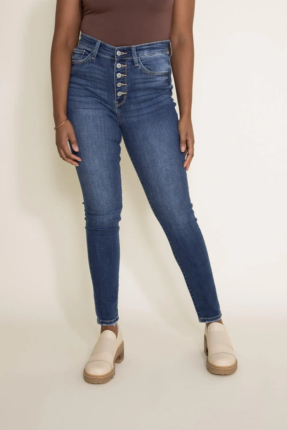 Judy Blue High Rise Button Fly Skinny Jeans for Women | 82319REG sold by Glik’s product image thumbnail 5