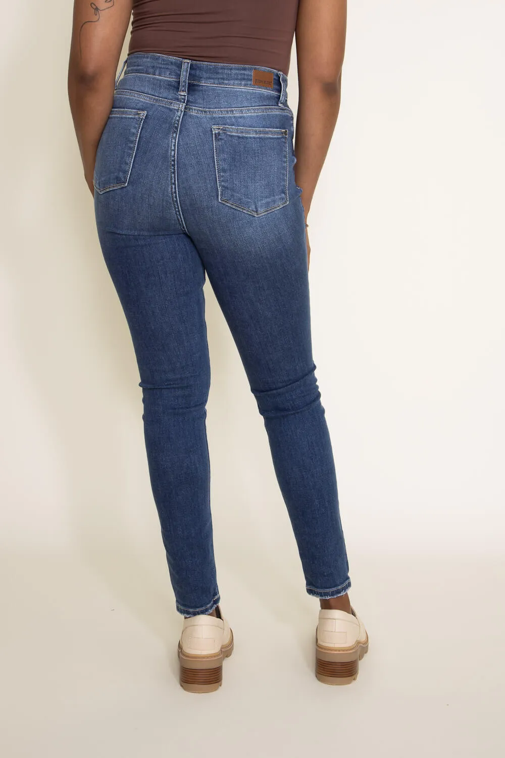 Judy Blue High Rise Button Fly Skinny Jeans for Women | 82319REG sold by Glik’s product image thumbnail 3