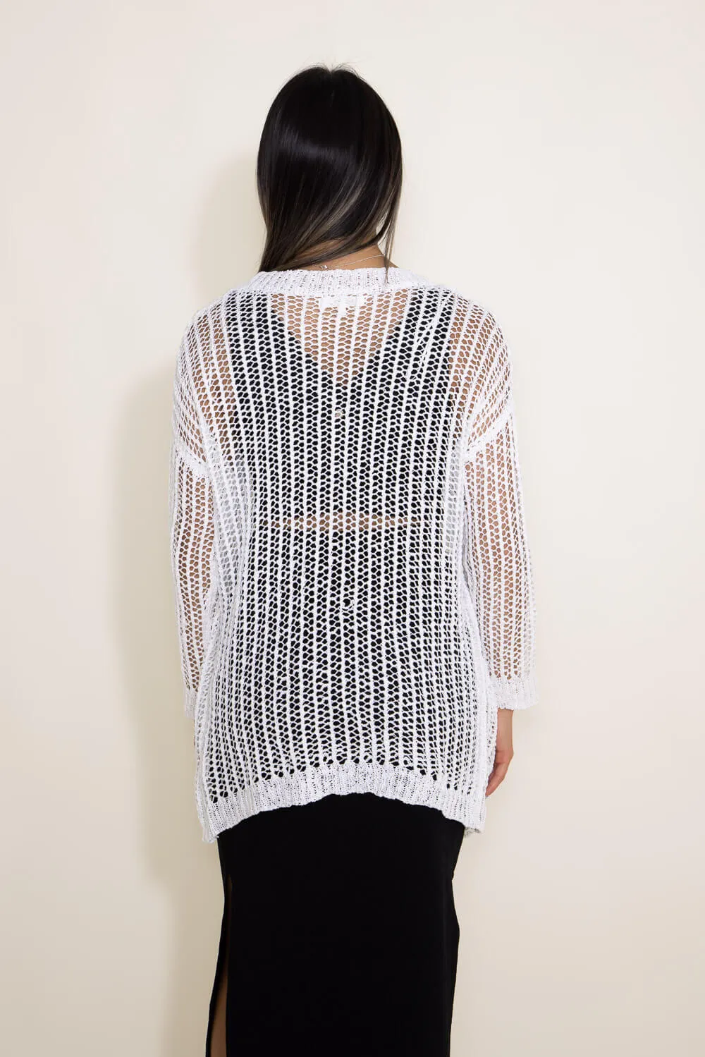 Miracle Crochet Cardigan for Women in White | W2323-WHITE sold by Glik’s product image thumbnail 2