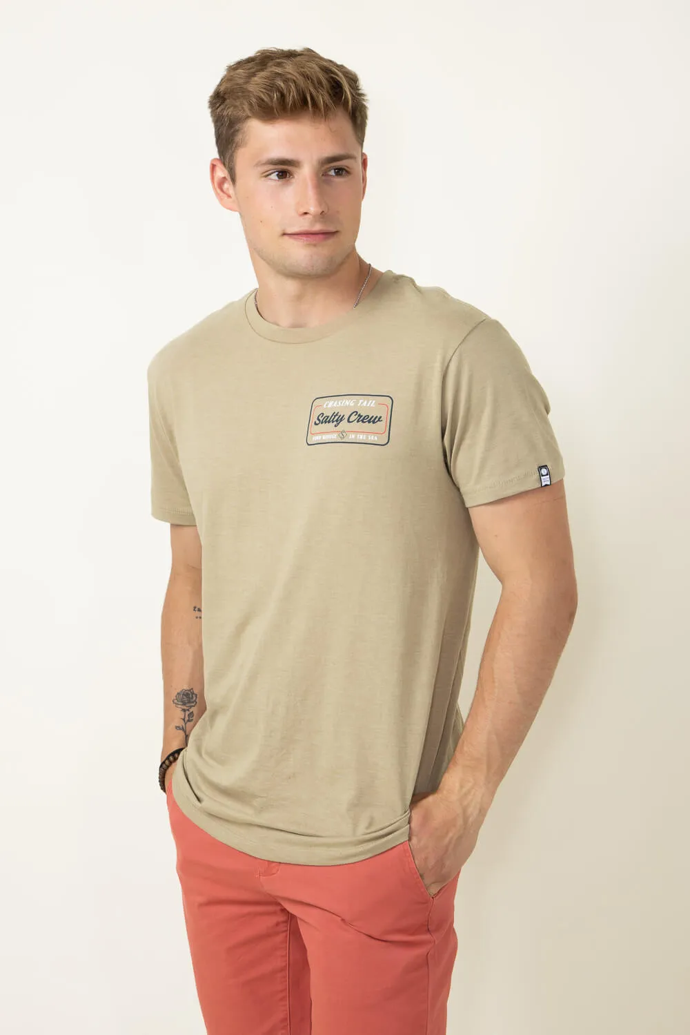 Salty Crew Marina T-Shirt for Men in Khaki | 20035400 sold by Glik’s product image thumbnail 4