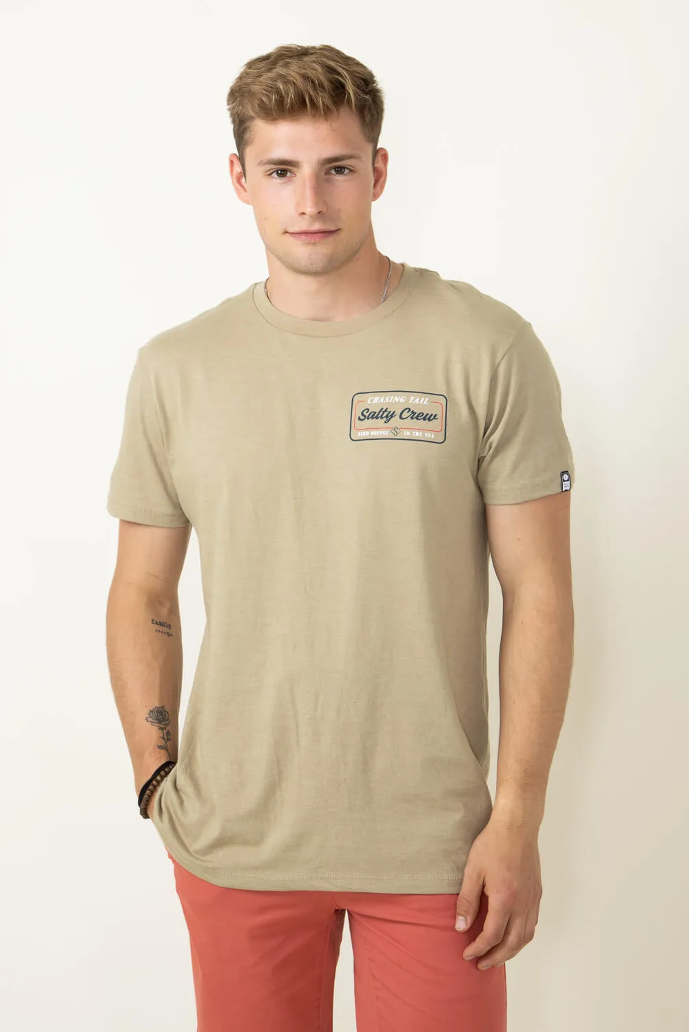 Salty Crew Marina T-Shirt for Men in Khaki | 20035400 sold by Glik’s product image thumbnail 2